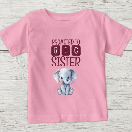 Niedliche Elefantenschwester Rosa Baby T-shirt