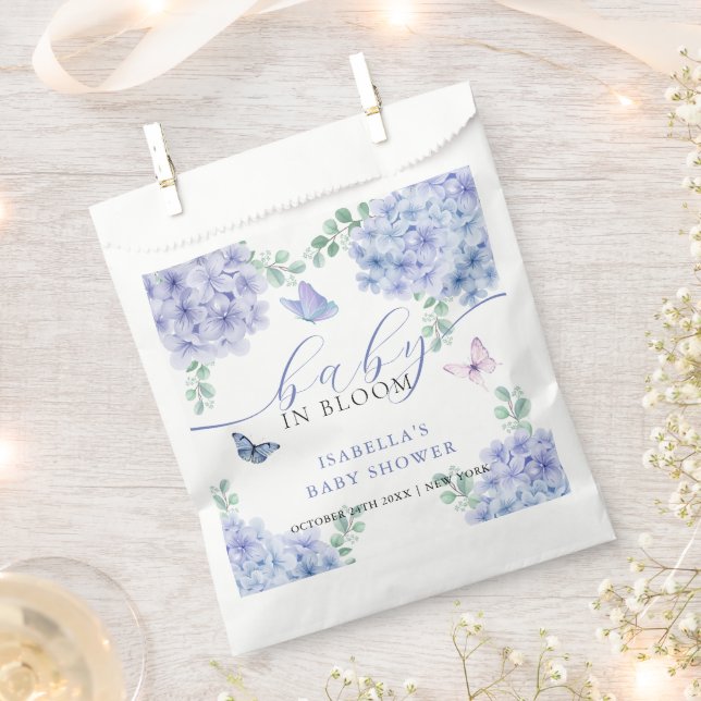 Niedliche Elegana Hydrangea Bloral Garden Babydusc Geschenktütchen (Ausgeschnitten)