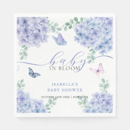 Niedliche Elegana Hydrangea Bloral Garden Babydusc Serviette