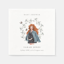 Niedliche Elegant Expectant Women Foliage Baby Dus Serviette
