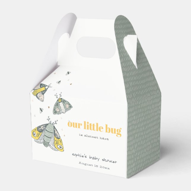 Niedliche Elegant Yellow Gray Little Bug Baby Dusc Geschenkschachtel (Vorderseite)