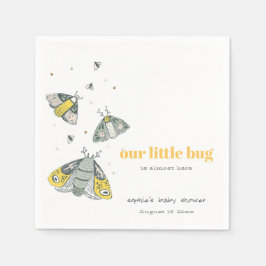 Niedliche Elegant Yellow Gray Little Bug Baby Dusc Serviette