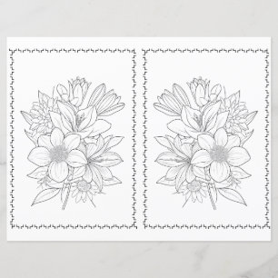 Niedliche elegante Blumenseite Einfache Farbgebung