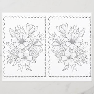 Niedliche elegante Blumenseite Einfache Farbgebung