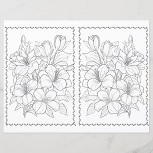 Niedliche elegante Blumenseite Einfache Farbgebung