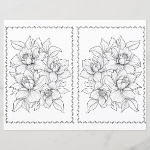 Niedliche elegante Blumenseite Einfache Farbgebung