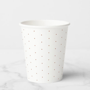 Niedliche elegante Rose Gold winzige Polka-Punktmu Pappbecher