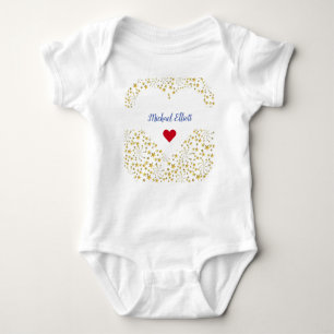 Niedliche elegante trendy Gold Stars Baby Strampler
