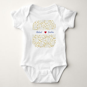 Niedliche Elegante Trendy Gold Stars Lieben Oma Baby Strampler