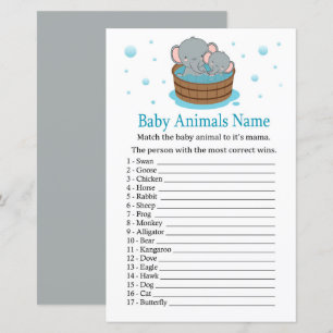 Niedliche Elephant Baby Animes Name Game