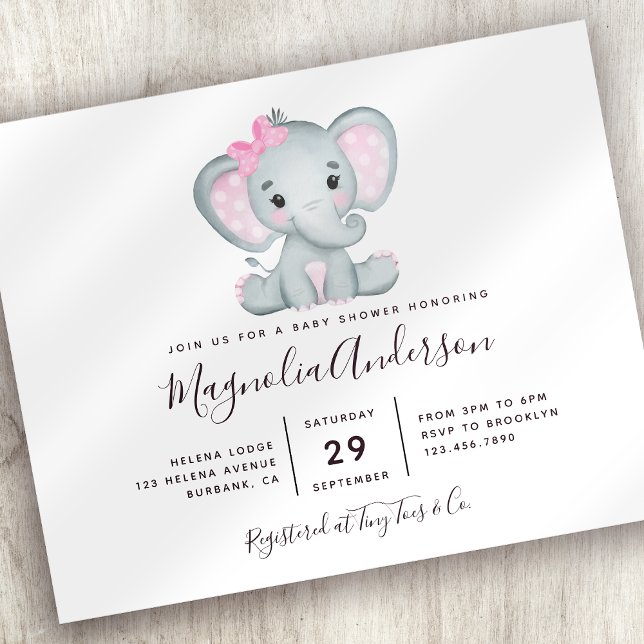 Niedliche Elephant Baby Dusche Einladung (Von Creator hochgeladen)