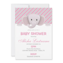 Niedliche Elephant Baby Dusche Einladung