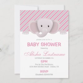 Niedliche Elephant Baby Dusche Einladung