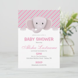 Niedliche Elephant Baby Dusche Einladung