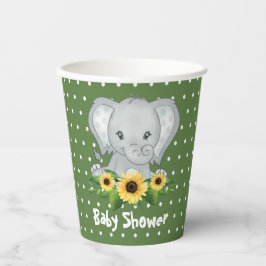 Niedliche Elephant Baby Dusche Pappbecher
