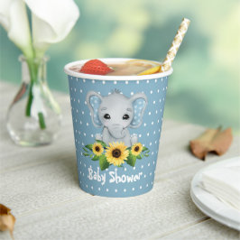 Niedliche Elephant Baby Dusche Pappbecher