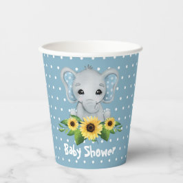 Niedliche Elephant Baby Dusche Pappbecher