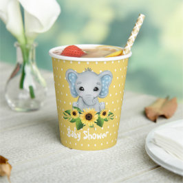 Niedliche Elephant Baby Dusche Pappbecher