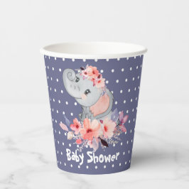 Niedliche Elephant Baby Dusche Pappbecher