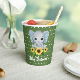 Niedliche Elephant Baby Dusche Pappbecher