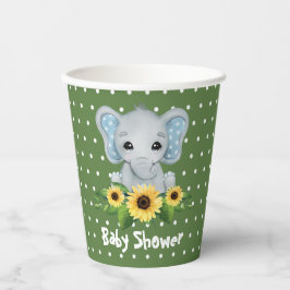 Niedliche Elephant Baby Dusche Pappbecher