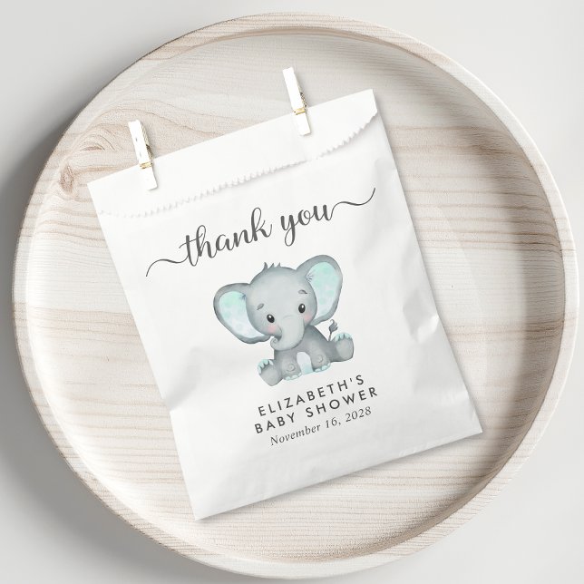 Niedliche Elephant Baby Dusche Vielen Dank Geschenktütchen (Von Creator hochgeladen)