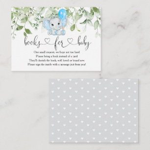 Niedliche Elephant Baby Shower Books for Baby Begleitkarte