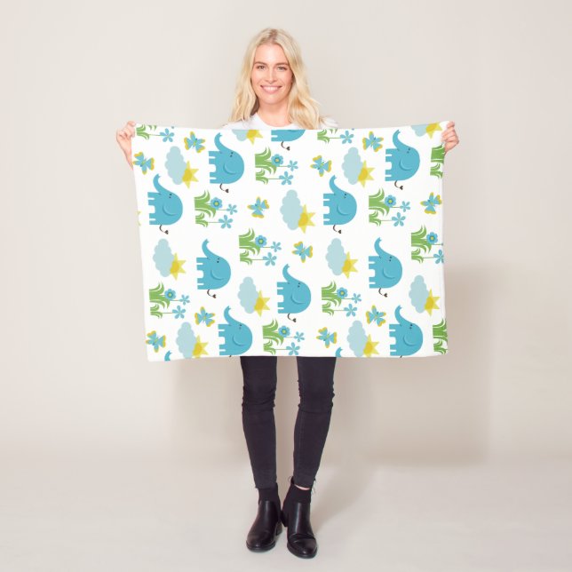Niedliche Elephant Pattern Fleecedecke (Beispiel)
