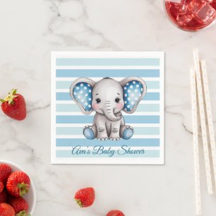 Niedliche Elephant Polka Dots Boy Baby Dusche Serviette