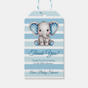 Niedliche Elephant Polka Dots Boy Baby Dusche Viel Geschenkanhänger