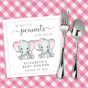 Niedliche Elephant Twin Girls Babydusche Serviette