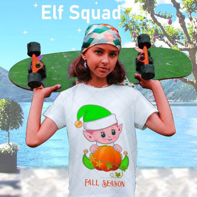 Niedliche Elf & Pumpkin Fall Saison T-Shirt (Von Creator hochgeladen)