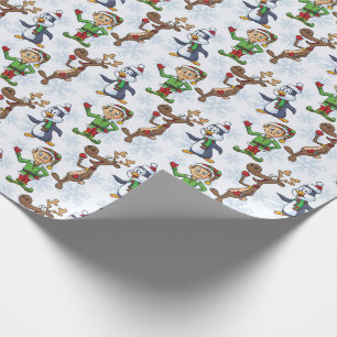 Niedliche Elfen/Friends Weihnachtswrapping Paper Geschenkpapier