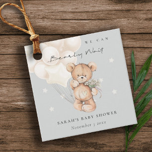 Niedliche Elfenbeinblase Baby Wait Bärenballon Bab Geschenkanhänger