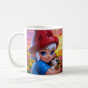 Niedliche Elfenkatze Kaffeetasse
