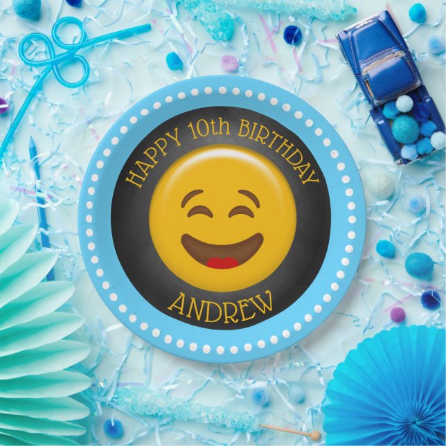 Niedliche Emoji Geburtstagspartei Pappteller (Party)