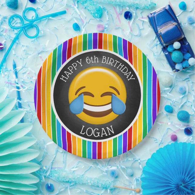 Niedliche Emoji Geburtstagspartei Pappteller (Party)