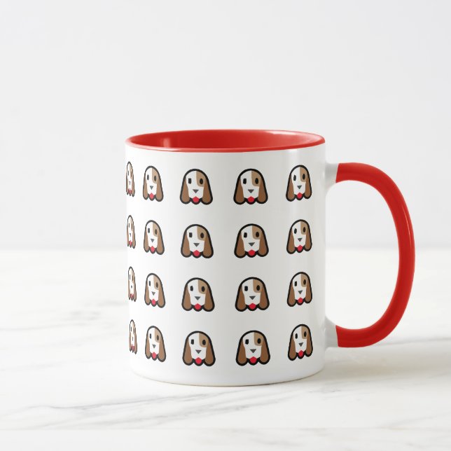 Niedliche Emoji-Hunde Tasse (Rechts)