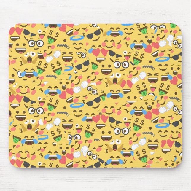niedliche emoji Liebe hört Mousepad (Vorne)
