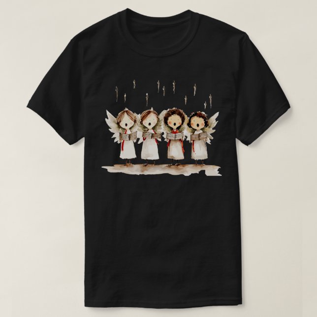 Niedliche Engel singen 3 T-Shirt (Design vorne)