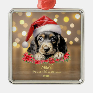 Niedliche Englisch Cocker Spanisch Dog Weihnachtsm Ornament Aus Metall