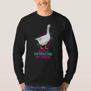 Niedliche Ente leicht von Enten Vintag abgelenkt T-Shirt