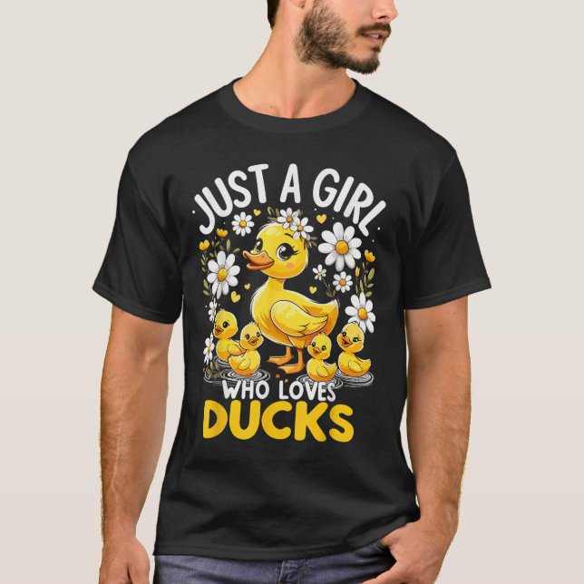 Niedliche Ente Lover Nur ein Mädchen, das Enten Li T-Shirt (Vorderseite)