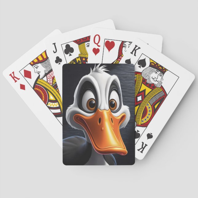 Niedliche Ente. Spielkarten (Rückseite)