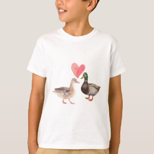 Niedliche Enten in verliebten Vögeln T-Shirt
