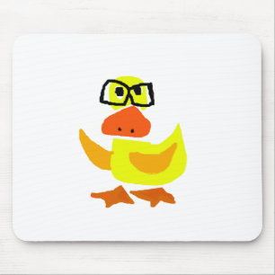 Niedliche Enten-tragende Glas-Kunst Mousepad