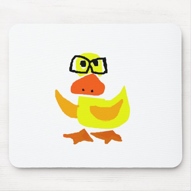 Niedliche Enten-tragende Glas-Kunst Mousepad (Vorne)
