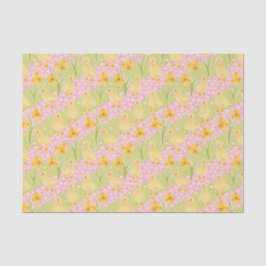 Niedliche Enten und Affodien Ostern Seidenpapier