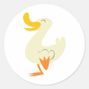 Niedliche Entenkleber Runder Aufkleber
