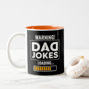 Niedliche Entwurfswarnung! Vater Joke Loading Zweifarbige Tasse